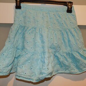 Mulberribush Light Blue Eyelet Lined Skirt Size 6X Girl's